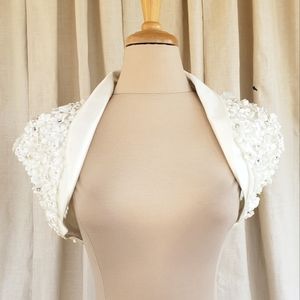 Ivory Floral Bridal Bolero